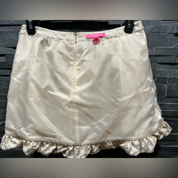 Lilly Pulitzer NWOT Leah Animal Print Bubble Hem Metallic Accent Mini Skirt sz12 - Picture 13 of 15